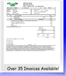 Repair order invoice