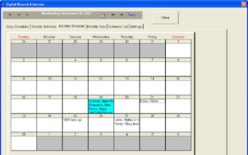 Repair Order scheduling screen